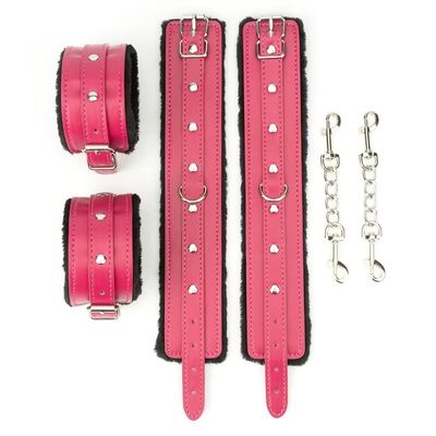 1 Pair Of Adjustable Ankle Weights Can Be Adjusted Easily Fluffy Handcuff Bracelet Set - Soft and Plush Handcuff Wrist and Ankle Cuffs with Leather for Home Bedroom Workout