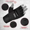 Xinluying MMA Gloves Punch Bag Training Martial Arts Sparring Grappling Kickboxing Muay Thai Boxing Gloves, Thickened Knuckle PadsWiden The WristbandFingerless Rub Resistance Mitts for Men Women view 3