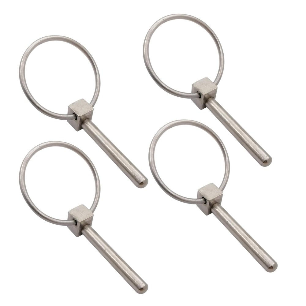 4Packs of Stainless Steel 316 Dia. 6mm(1/4in) Farm Tractors Trailers Diggers Lynch Pin Hitch Trailer Pins Boat Trailer Parts Tractor Parts Truck Linch Pin(4pcs)