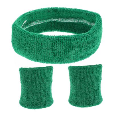 BESPORTBLE 2sets Comfortable Sweat-Absorbing Headband and Wristband for Outdoor Sports Elastic Sports Accessories for Volleyball Basketball Yoga and Gym Workouts