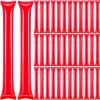 cssopenss 50 PCS Red Thunder Sticks Thicken Plastic Cheersticks Red Inflatable Thunder Sticks Sporting Events Team Spirit Cheersticks Sporting Cheers Basketball Football Dance Party