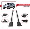 accessorypart Compatible with Mitsubishi Pajero (V60) 3 Kap 1999-2006 Fly Model Car Roof Rack Cross Bar Grey Aluminium 2 Bars view 3