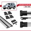 accessorypart Compatible with Mitsubishi Pajero (V60) 3 Kap 1999-2006 Fly Model Car Roof Rack Cross Bar Grey Aluminium 2 Bars view 4