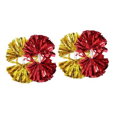 BESPORTBLE 4pcs Cheerleader Lightweight Reusable Sports Props for Cheerleading Dance and Parties and Metallic Foil Handle for Team Spirit and Celebration
