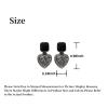 2PCS Women's Square Ear Clips Clip On Earrings,Non Pierced Earrings for Brides, Bridesmaids, Prom and Wedding (Black Grey Heart Shape Ear Clips) view 2