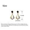 Women's Black Ear Clips Clip On Earrings Non Pierced Earrings for Brides, Bridesmaids, Prom and Wedding (Black Golden Ear Clips) view 2
