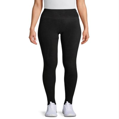 Cuddl Duds ClimateRight Women's Stretch Fleece Base Layer High Waisted Thermal Leggings with Pocket (Black) (US, Alpha, X-Large, Regular, Regular)
