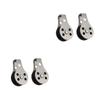 INOOMP 4pcs Boat Pulley Stainless Steel Rope Pulley Single for Fishing Net Idler