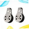 INOOMP 4pcs Boat Pulley Stainless Steel Rope Pulley Single for Fishing Net Idler view 4
