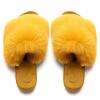 Autumn and Winter Cute Net Red Wool Cotton Slippers Women's Thick Sole Massage Home Wood Flooring Spring and Autumn Household Slippers 40-41 Gooseyellow view 1
