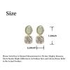2PCS Women's Square Ear Clips Clip On Earrings,Non Pierced Earrings for Brides, Bridesmaids, Prom and Wedding (Green Golden Ear Clips) view 2