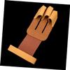 VANZACK 3pcs Outdoor Archery Fingers Gloves for Hunting Durable Brown Shooting Glove Wrist Belt and Reinforced Finger Tips for Enhanced Protection view 4