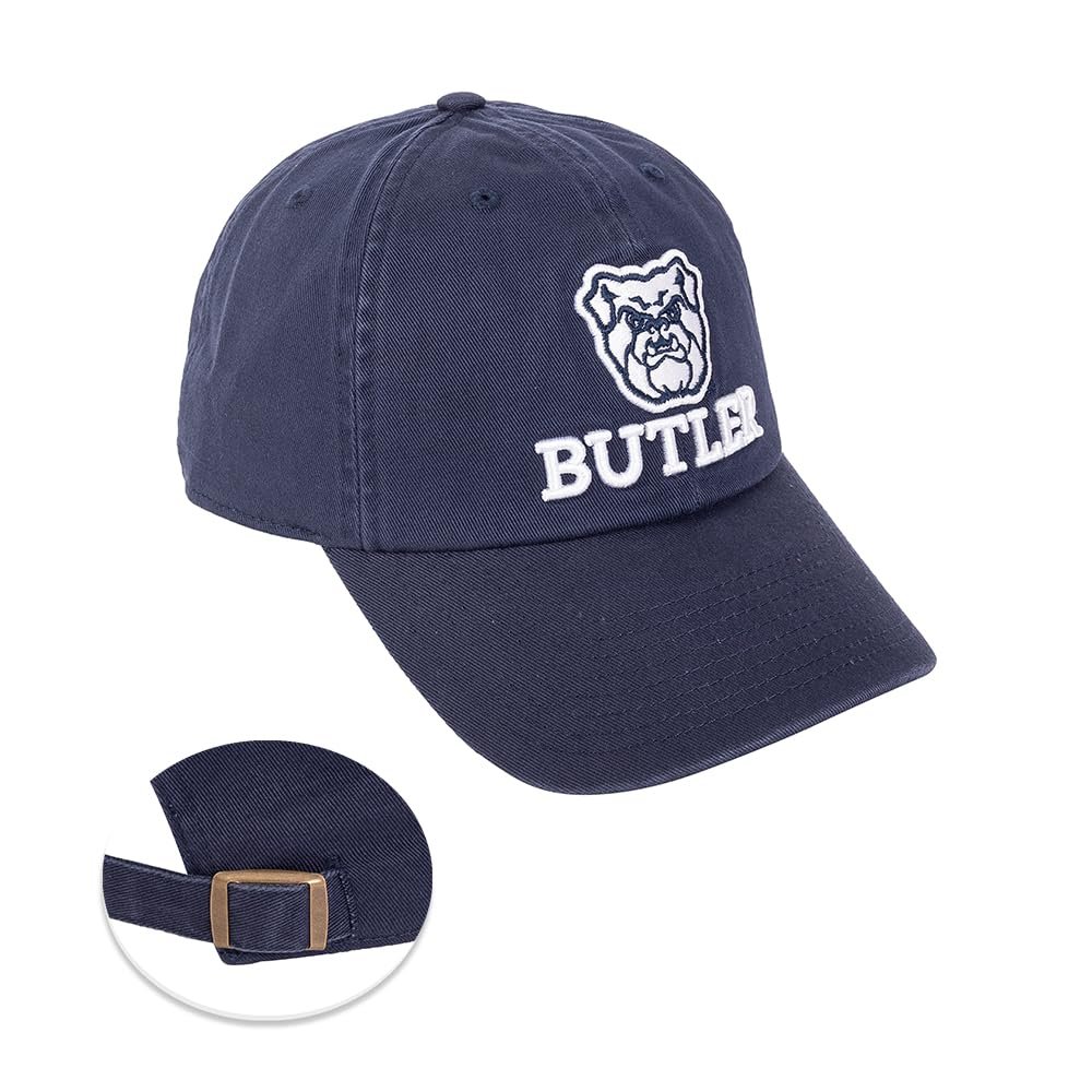 Desert Cactus Butler University Baseball Hat Bulldogs BU Brimmed Embroidered Hats Cap Adjustable Cloth Strap Adult (Style 2) Blue