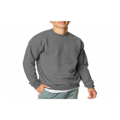 Hanes Men's EcoSmart Fleece Sweatshirt, Crewneck. Smoke Grey