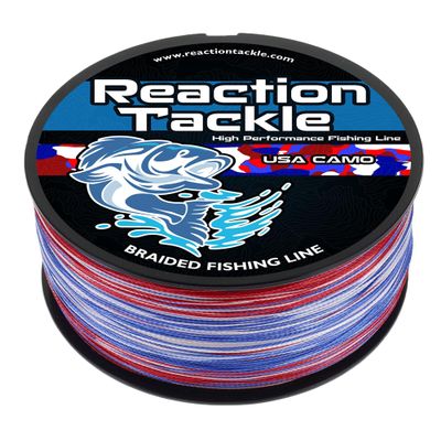 Reaction Tackle Braided Fishing Line USA Camo 100LB 300yd