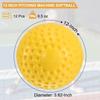 PATIKIL 12 Inch Pitching Machine Softballs 12 Pack Yellow Dimpled Softball Practice Softball PU Sports Game Ball for Hitting Fielding Practice Hand-Eye Coordination view 2