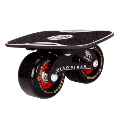 Sosoport Aluminum Alloy Skateboard Deck Split Design Anti-Slip Surface Drift Board for All Ages Easy to Ride