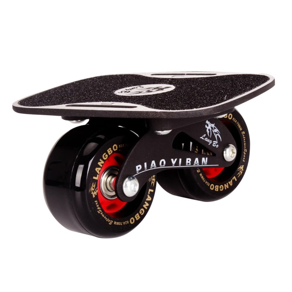 Sosoport Aluminum Alloy Skateboard Deck Split Design Anti-Slip Surface Drift Board for All Ages Easy to Ride
