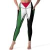 TAIZIYEAH Palestine Flag Yoga Pants Womens Summer Cute Short Sleeve 2XL view 3