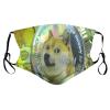 Reusable Cloth Face Masks with 2 Filters Dogecoin-Shiba-Inu-Bitcoin Washable Face Covering Small Black view 1