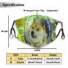 Reusable Cloth Face Masks with 2 Filters Dogecoin-Shiba-Inu-Bitcoin Washable Face Covering Small Black view 2