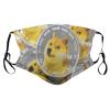 Reusable Cloth Face Masks with 2 Filters Dog-Dogecoin-Shiba-Inu Washable Face Covering Medium Black view 1