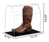 Better Display Cases Cowboy Boot Clear Acrylic Display Case with Black Base - 15.75 X 8.75 X 14.25 (A022/SP06) view 2