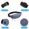 PATIKIL Fanny Pack, Adjustable Belt Bag for Men and Women Waterproof Waist Bag Crossbody with Headphone Jack for Hiking Walking, Blue view 3