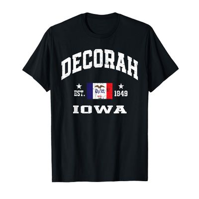 Decorah Iowa IA Vintage State Athletic Women Men T-Shirt