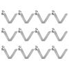 HARFINGTON 12pcs Single Button Kayak Paddle Snap Spring Clip 65x12mm 65Mn Spring Steel V-Shaped Hollow Lift Telescopic Locking Tube Pole Clips for Tent Umbrella Camping view 1