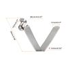 HARFINGTON 12pcs Single Button Kayak Paddle Snap Spring Clip 65x12mm 65Mn Spring Steel V-Shaped Hollow Lift Telescopic Locking Tube Pole Clips for Tent Umbrella Camping view 2