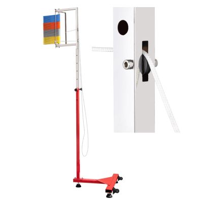 Adjustable High Jump Training Equipment Vertical Jump Measure, Adult Basketball Trainer, Movable Students Volleyball Practice Tools with 2 Casters, Floor Standing & Drawstring Reset Design ( Size : 1.