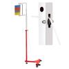 Adjustable High Jump Training Equipment Vertical Jump Measure, Adult Basketball Trainer, Movable Students Volleyball Practice Tools with 2 Casters, Floor Standing & Drawstring Reset Design ( Size : 1. view 1
