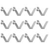 HARFINGTON 12pcs Single Button Kayak Paddle Snap Spring Clip 42x10mm 65Mn Spring Steel V-Shaped Hollow Lift Telescopic Locking Tube Pole Clips for Tent Umbrella Camping view 1