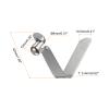 HARFINGTON 12pcs Single Button Kayak Paddle Snap Spring Clip 42x10mm 65Mn Spring Steel V-Shaped Hollow Lift Telescopic Locking Tube Pole Clips for Tent Umbrella Camping view 2