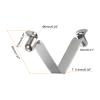 HARFINGTON 12pcs Double Button Kayak Paddle Snap Spring Clip 40x9.5mm 65Mn Spring Steel V-Shaped Hollow Lift Telescopic Locking Tube Pole Clips for Tent Umbrella Camping view 2