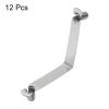 HARFINGTON 12pcs Double Button Kayak Paddle Snap Spring Clip 40x9.5mm 65Mn Spring Steel V-Shaped Hollow Lift Telescopic Locking Tube Pole Clips for Tent Umbrella Camping view 3