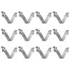 HARFINGTON 12pcs Double Button Kayak Paddle Snap Spring Clip 60x10mm 65Mn Spring Steel V-Shaped Hollow Lift Telescopic Locking Tube Pole Clips for Tent Umbrella Camping view 1