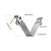 HARFINGTON 12pcs Double Button Kayak Paddle Snap Spring Clip 60x10mm 65Mn Spring Steel V-Shaped Hollow Lift Telescopic Locking Tube Pole Clips for Tent Umbrella Camping view 2