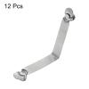 HARFINGTON 12pcs Double Button Kayak Paddle Snap Spring Clip 60x10mm 65Mn Spring Steel V-Shaped Hollow Lift Telescopic Locking Tube Pole Clips for Tent Umbrella Camping view 3
