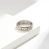 WLPCIV Titanium Steel Glow Spinner Rings Moon and Star Fidget Ring Stress Relieving Anxiety Ring for Women (Silver7) view 4