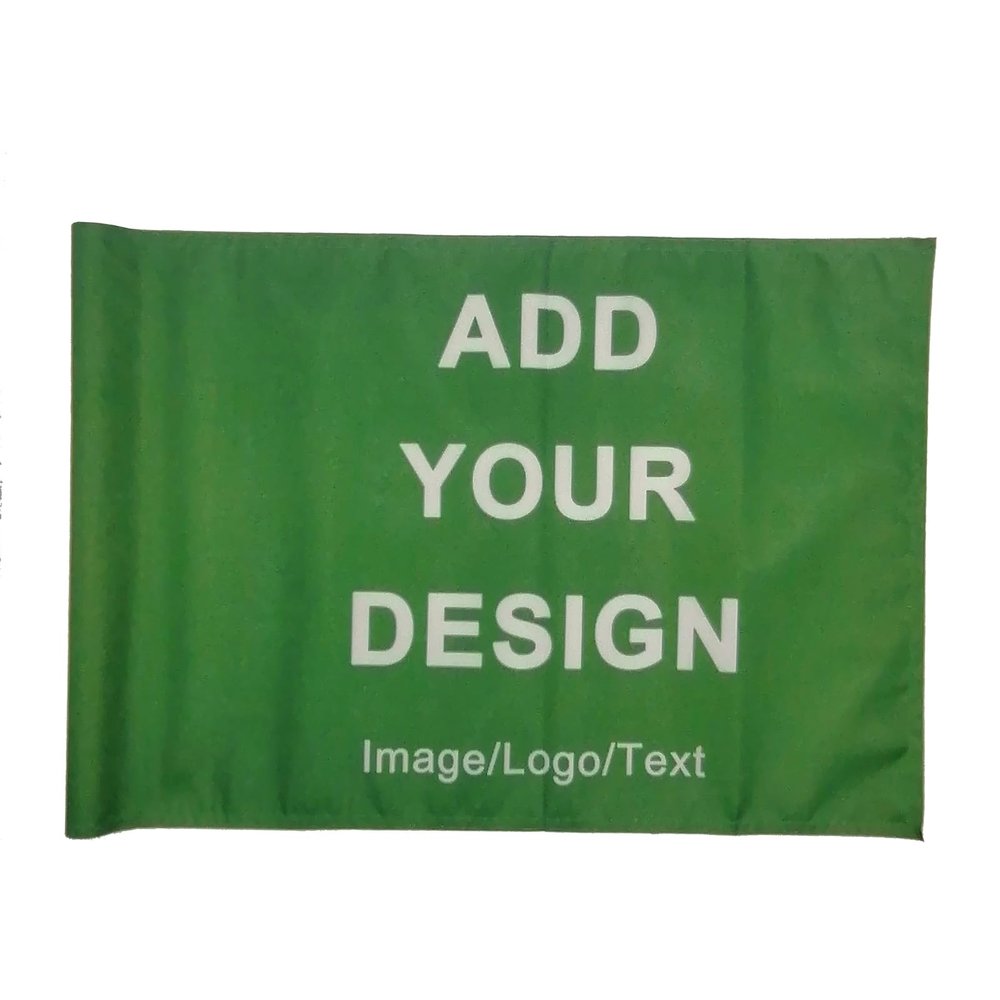 Bagetu Custom Golf Flag Personalized Flag for Golf Pin with Plastic Tube or Brass Grommets (Tube Style)