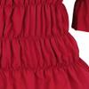 Blouses for Women Off The Shoulder Renaissance Tops Medieval Pirate Shirt Gothic Smocked Boho Short Sleeve Red M view 2