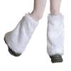 KMBANGI Women Faux Fur Leg Warmers Furry Harajuku Japanese Socks Fuzzy Long Boot Cuffs Covers Christmas Party Costume Accessory(C White Solid,One Size) view 1