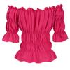 Jutrisujo Womens Renaissance Shirt Medieval Blouses Ruffled Gothic Elegant Formal Victorian Costume Rose 4XL view 3