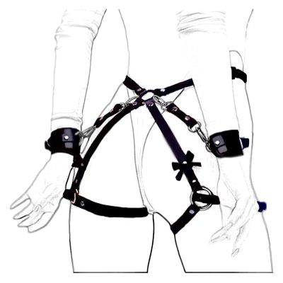 ArknAv Buy ProductWomen Punk Body Harness Belt Leather Harness Suspenders Waist Lingerie Leg Garters Cage Thigh Belts (Color : Black)