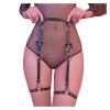 ArknAv Buy ProductWomen Punk Body Harness Belt Leather Harness Suspenders Waist Lingerie Leg Garters Cage Thigh Belts (Color : Black) view 2