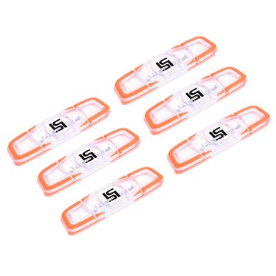 M METERXITY 6 Pack Tennis Racket Vibration Dampener - Shock Absorber, Silicone Racket, Apply to Tennis Racket (6.5cm, Orange)