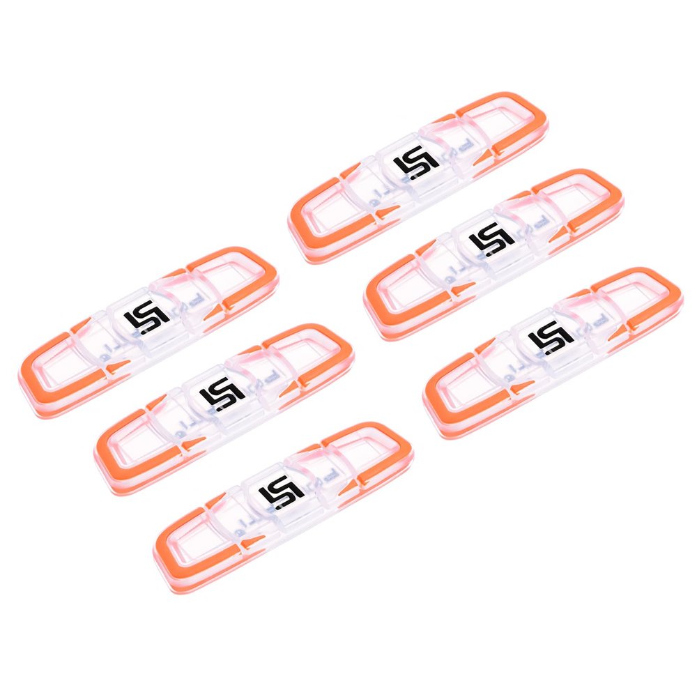 M METERXITY 6 Pack Tennis Racket Vibration Dampener - Shock Absorber, Silicone Racket, Apply to Tennis Racket (6.5cm, Orange)