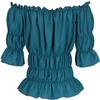 Blouses for Women Shirts Off The Shoulder Short Sleeve Professional Renaissance Plus Size Tops Medieval Pirate Green 6XL view 3